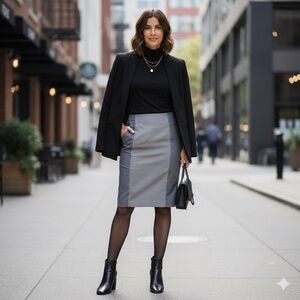 Express Charcoal Pencil Skirt -8